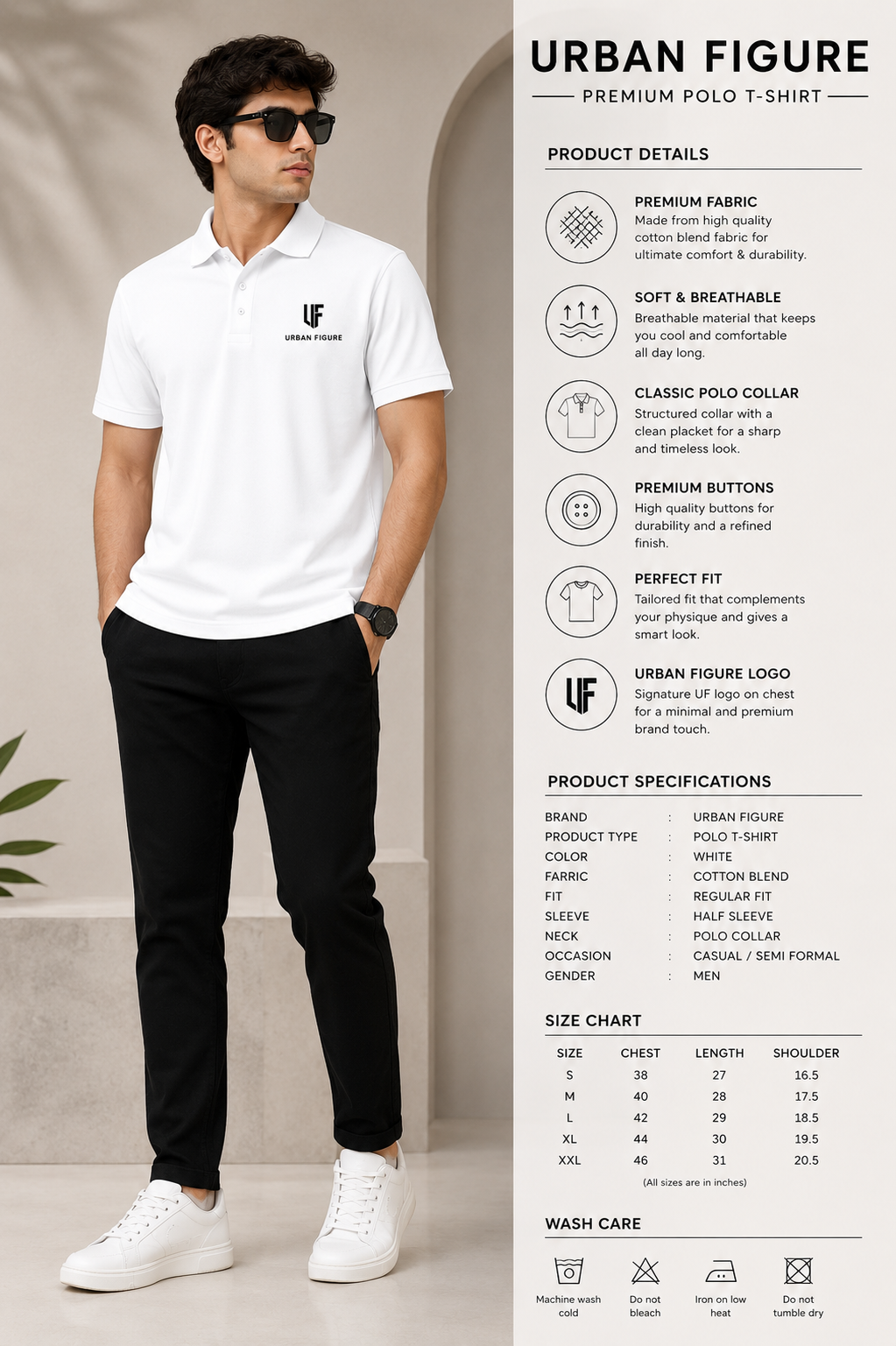 URBAN FIGURE Premium Polo T-Shirt